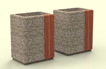 Czwarta wersja betonowej donicy z rodziny Largo. Produkty z rodziny Largo charakteryzują się doskonałym połączeniem betonu oraz drewna.