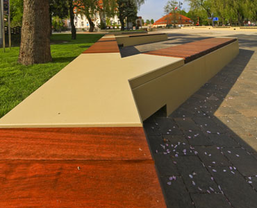 Parkowe ławki miejskie z betonu architektonicznego oraz inne produkty z oferty komunalnej firmy STYL-BET