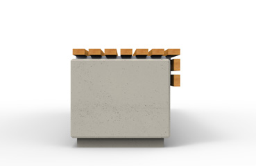 Ławka RELLAX 4.1 deco bez oparcia betonowa wykończona w technologii betonu architektonicznego, dostępna w wielu wariantach kolorystycznych.
