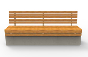 Betonowa ławka z wygodnym drewnianym siedziskiem oraz oparciem. Powierzchnia wykończona w technologii betonu architektonicznego. Ławka dostępna jest wielu wariantach kolorystycznych.