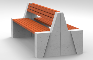 Bardzo bogata oferta betonowych ławek miejskich wykonanych z betonu architektonicznego.