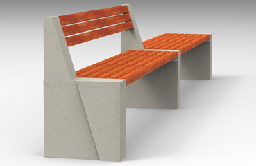 Ławki WISA deco wykonane w technologii betonu architektonicznego.