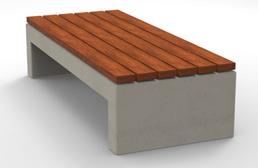 Elegancka ławka wykonana w minimalistycznej stylisce. Wykończona w technologii betonu architektonicznego.