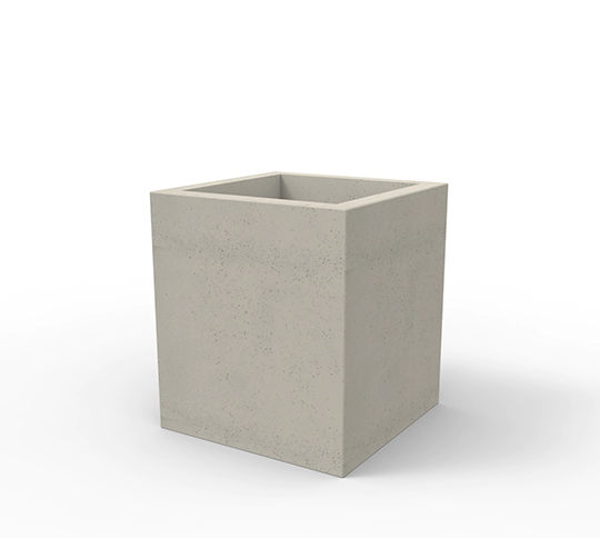 Mała donica wykonana w technologii betonu architektonicznego