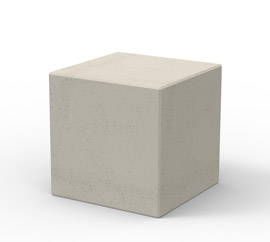 Siedzisko betonowe cube 41 deco wykonane w technologii betonu gładkiego.
