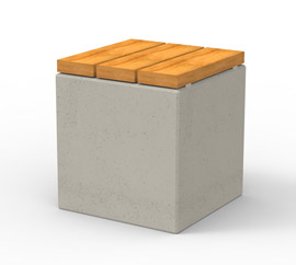 Betonowa ławka parkowa z betonu architektonicznego z wygodnym drewnianym siedziskiem. Wysoka jakość w nalepszej cenie