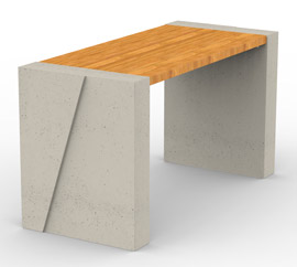 Betonowy stół parkowy z betonu architektonicznego