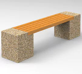 Ławka z betonu bez oparcia od producenta małej architektury firmy STYL-BET